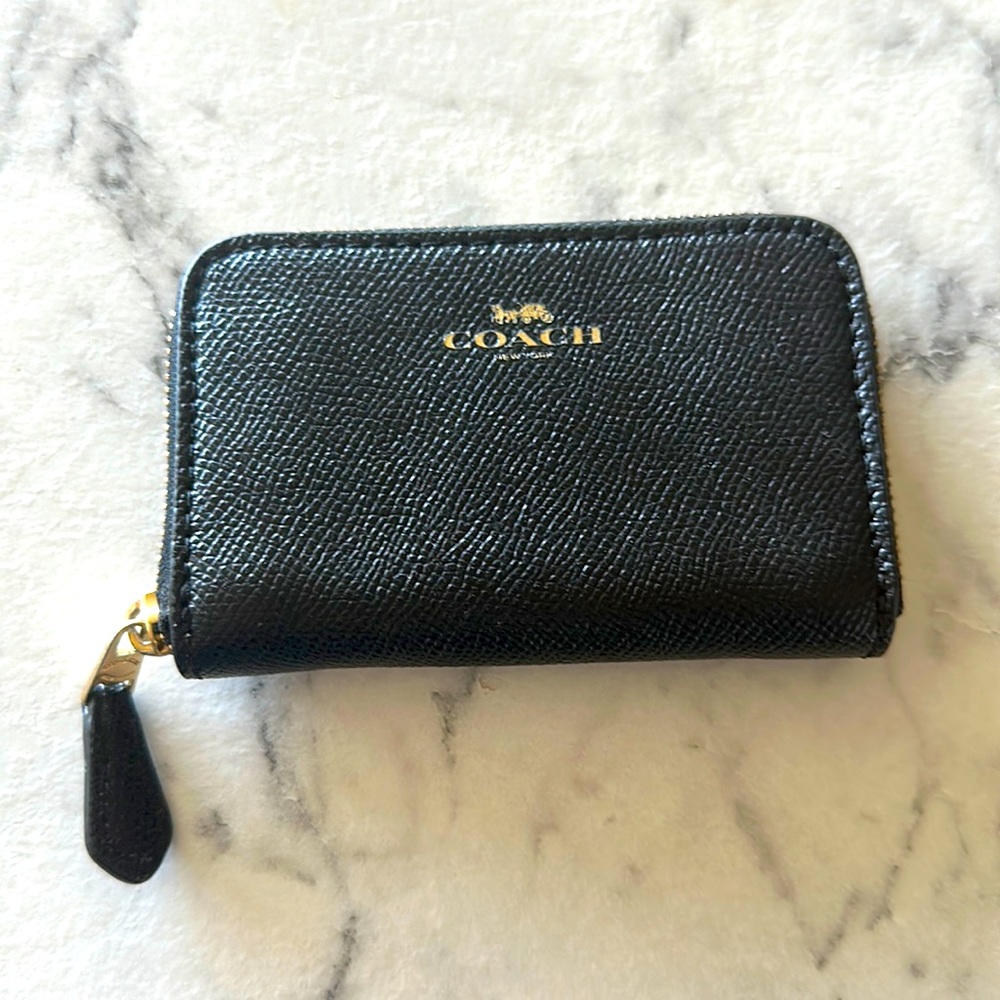 Beautiful black zip coach wallet